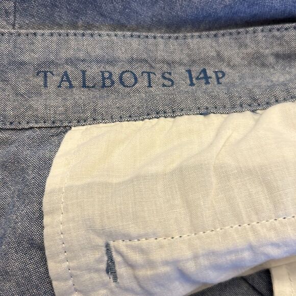 Talbots chambray weekend chinos Size 14P EUC - Picture 7 of 8